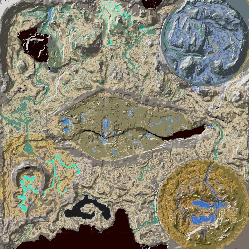 Extinction topographic map