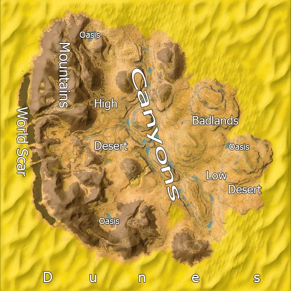 Scorched Earth topographic map