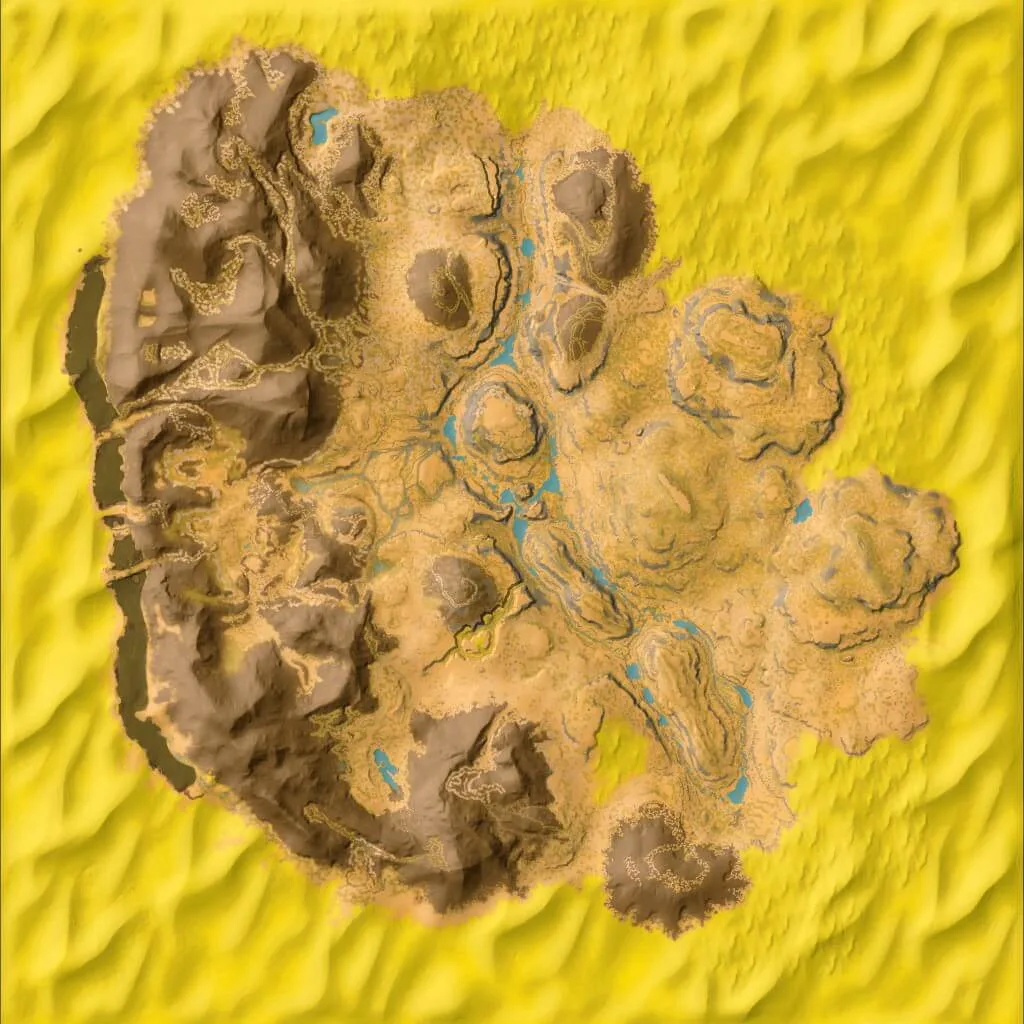Scorched Earth topographic map