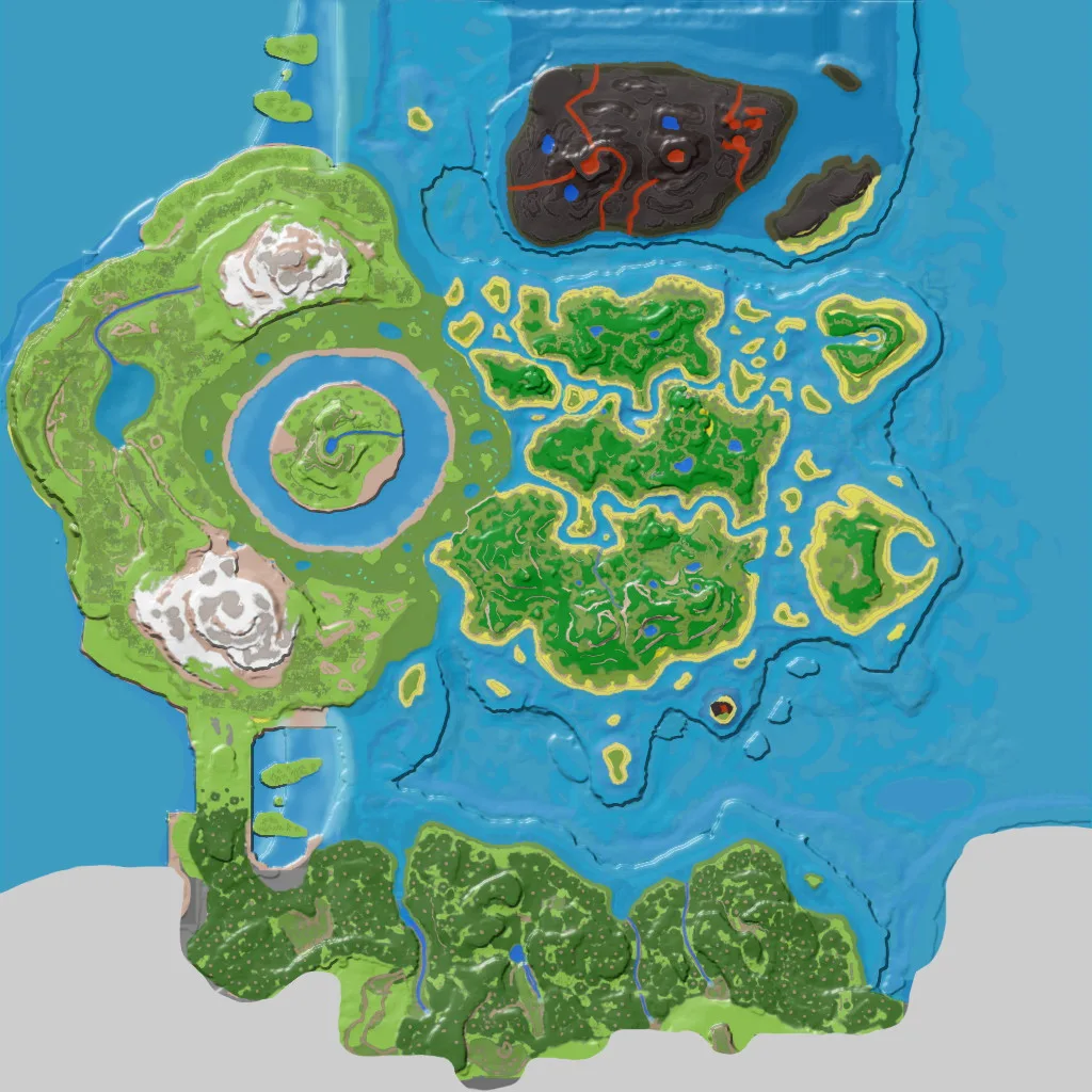 The Center topographic map
