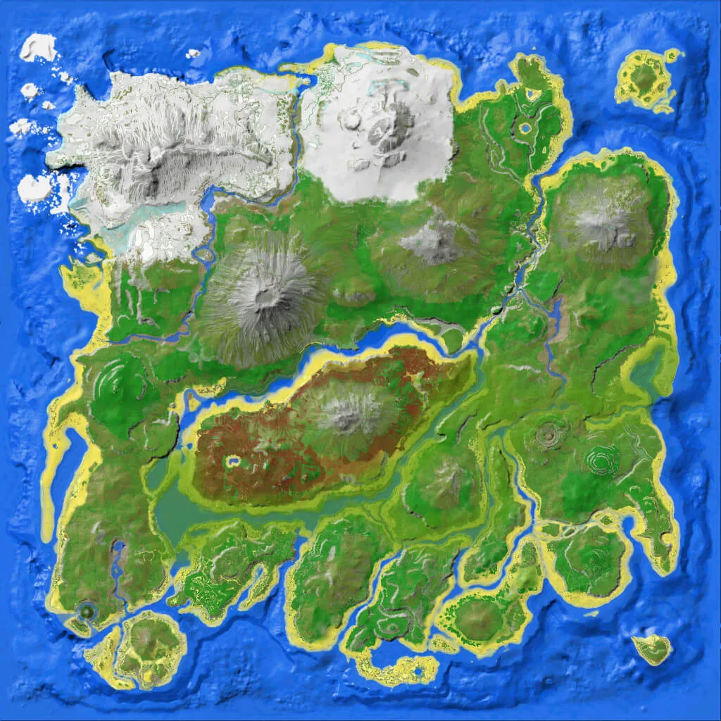 The Island topographic map