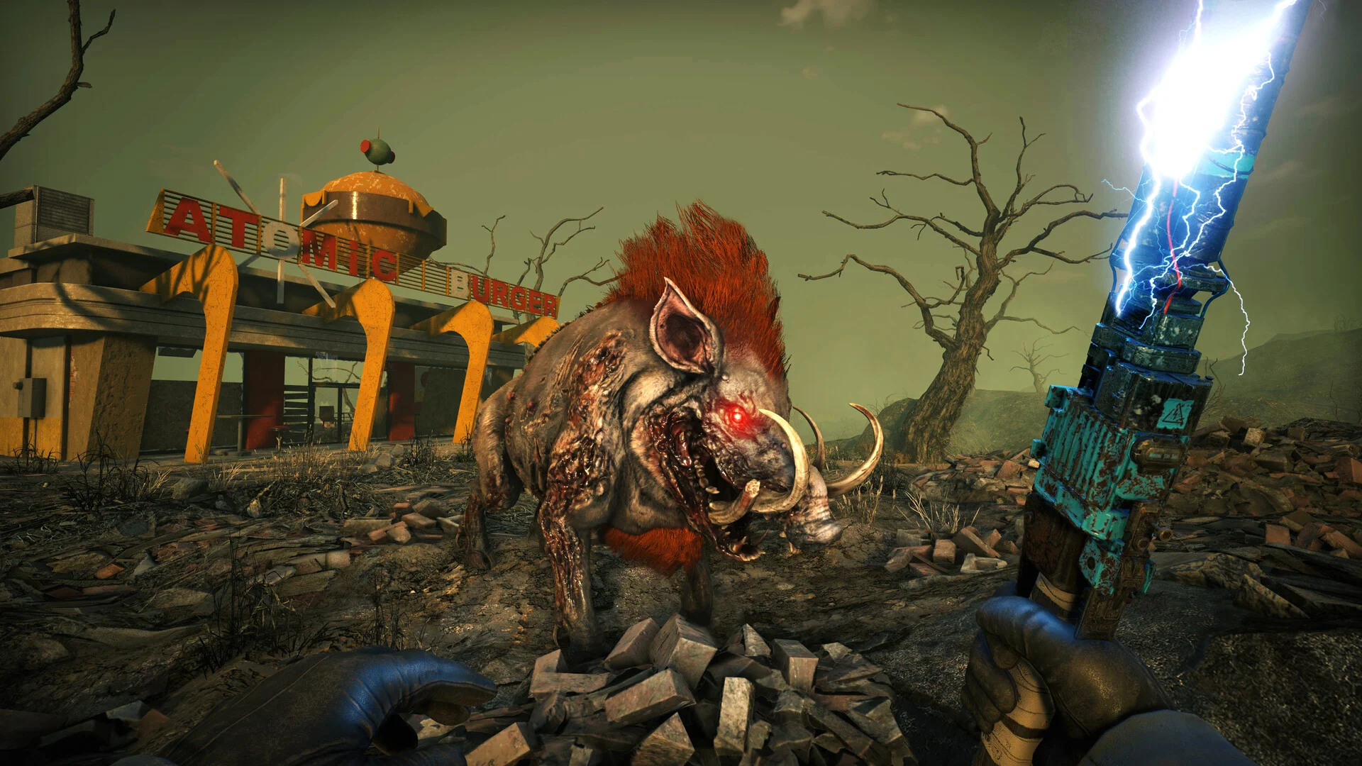 Försvar av en spikförsedd bas i skymningen i 7 Days to Die