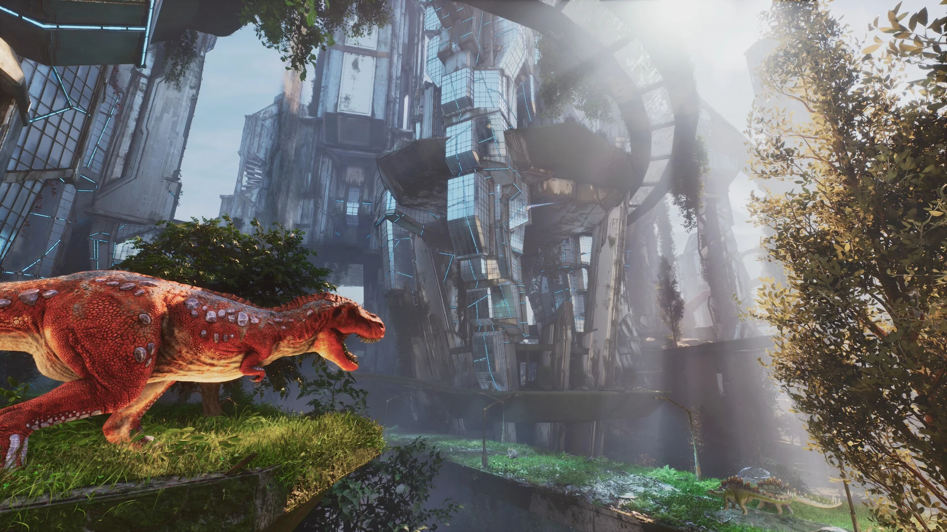 Ruiny Tek zarośnięte dżunglą w ARK: Survival Ascended
