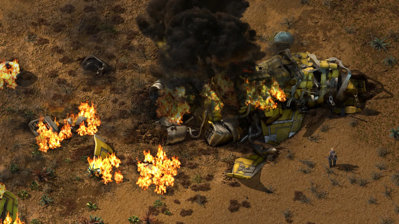 Factorio crash-landing, starten på varje kampanj