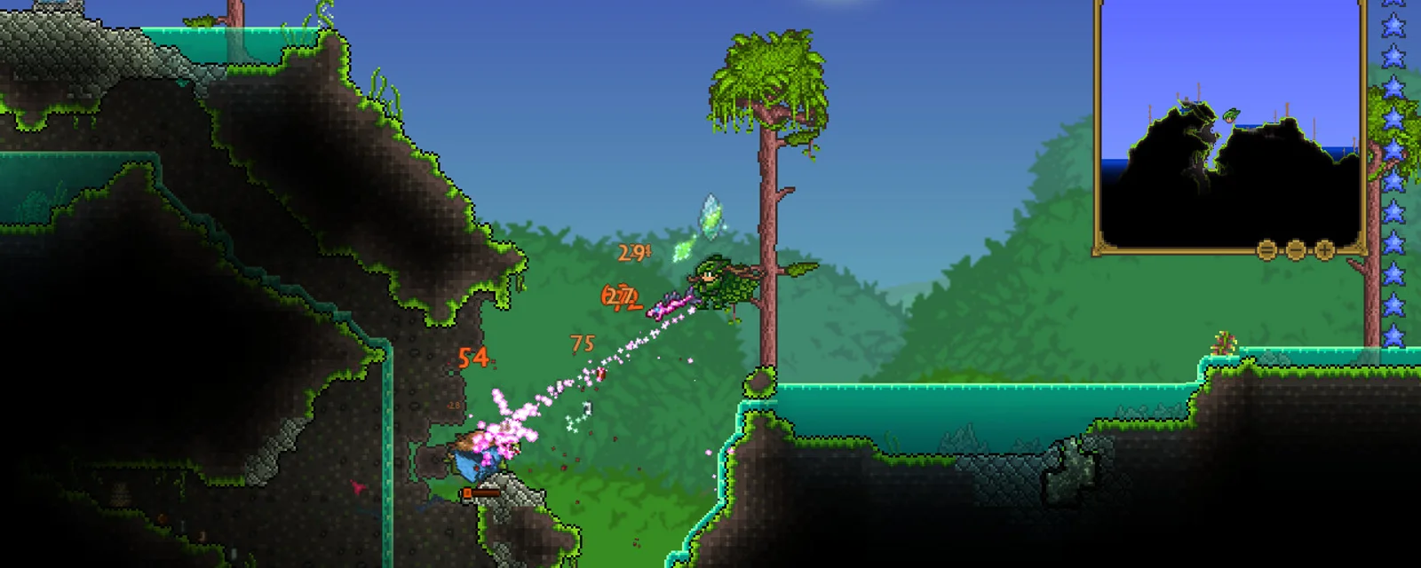 Klasyczny powierzchniowy świat Terraria w ciągu dnia
