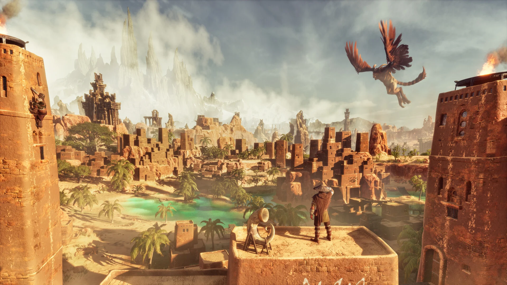 Duża pustynna baza ze stacjami rzemieślniczymi w Conan Exiles