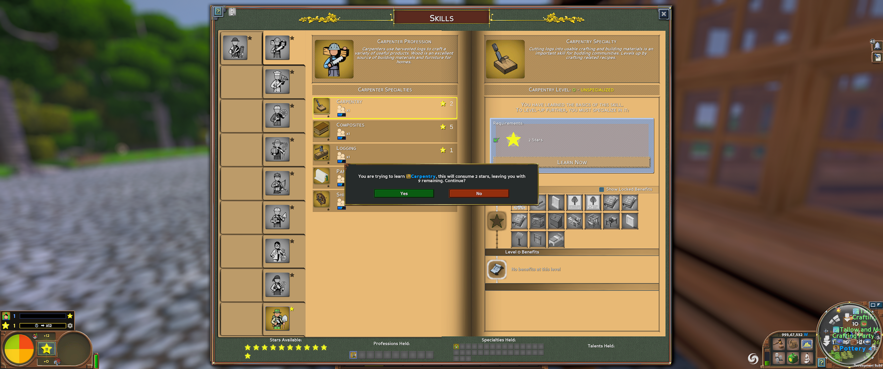 Eco Update 13 skill tree med tiered stjärnkostnader