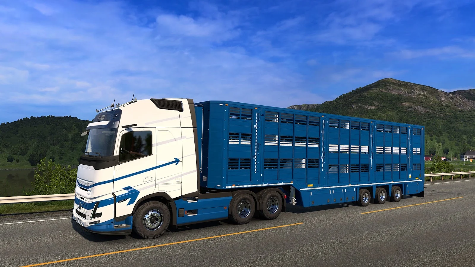 Przebudowana naczepa do przewozu zwierząt w Euro Truck Simulator 2 1.61