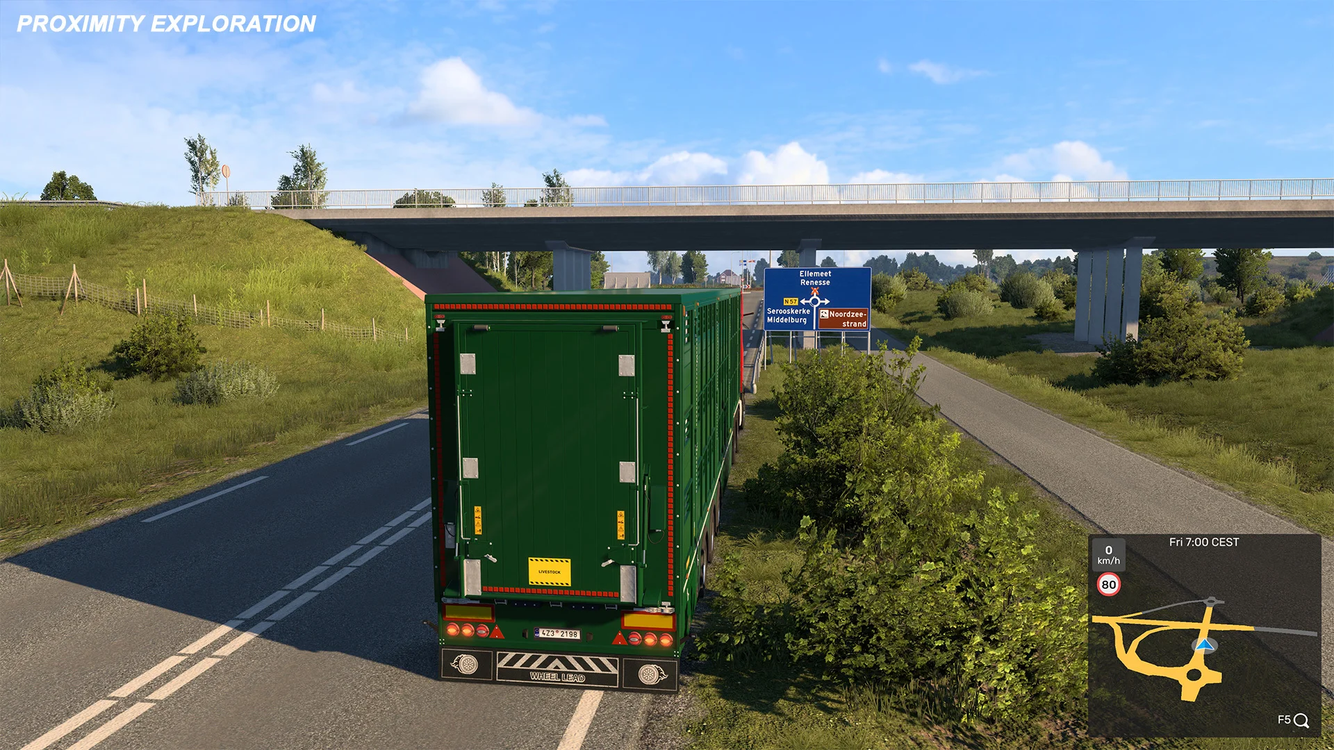Euro Truck Simulator 2 1.61 Proximity Exploration odkrywa drogi wokół ciężarówki