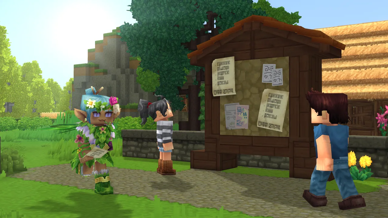 Hytale village scene: server discovery UI improvements in Update 6