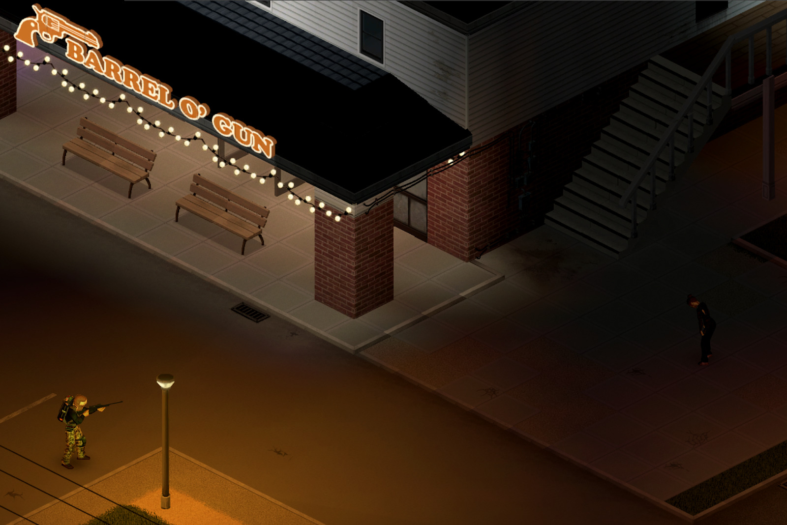 Project Zomboid faktisk gameplay - urban overlevelse pa en modded server med vabenbutik