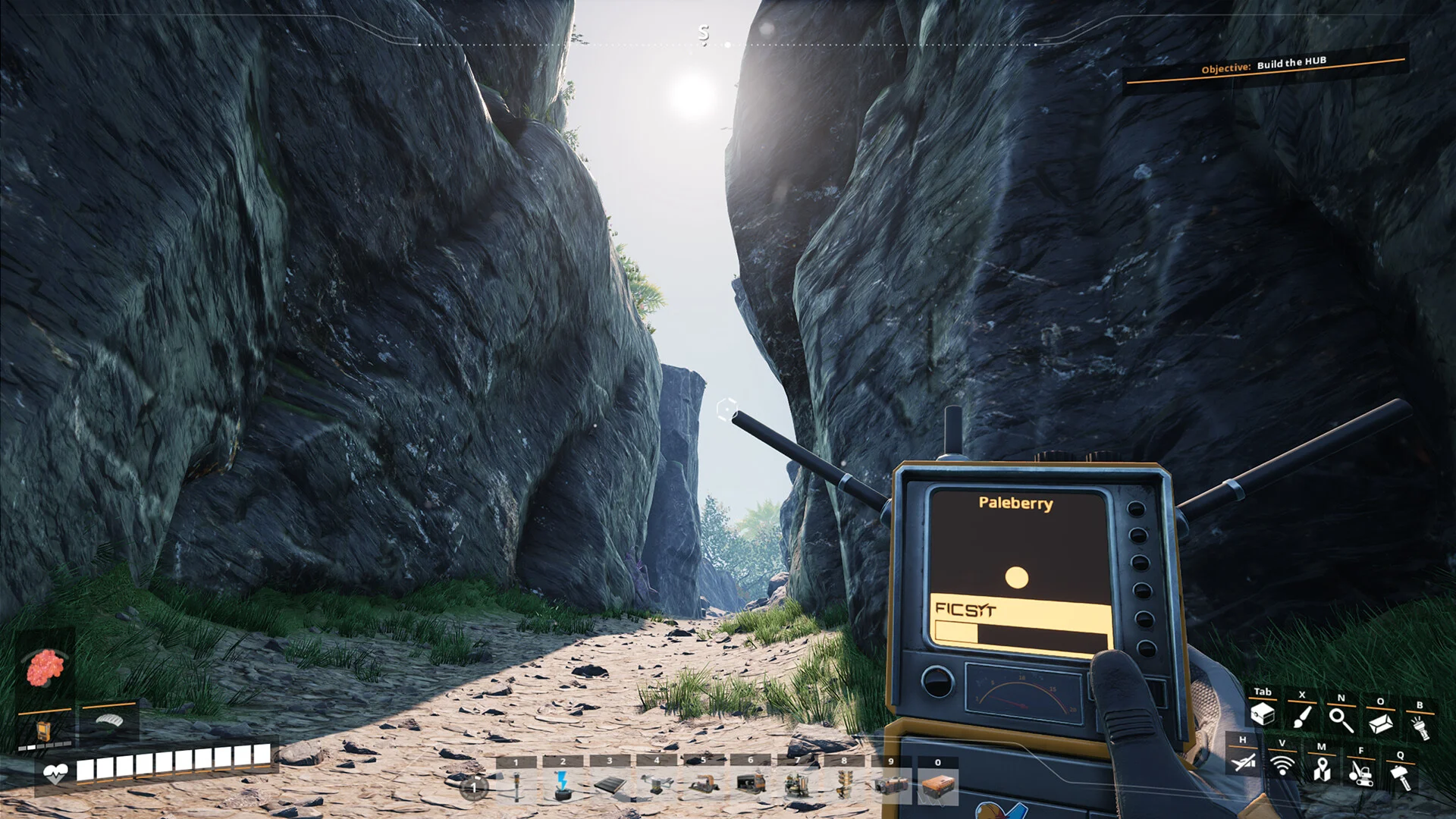 Satisfactory pioneer scanning in a narrow rocky canyon