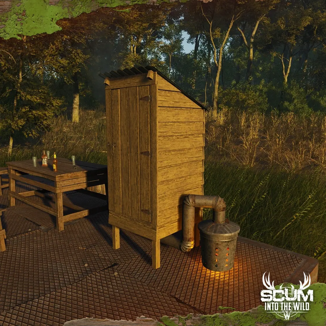SCUM Smoker base-building element from the 1.3 Into the Wild patch