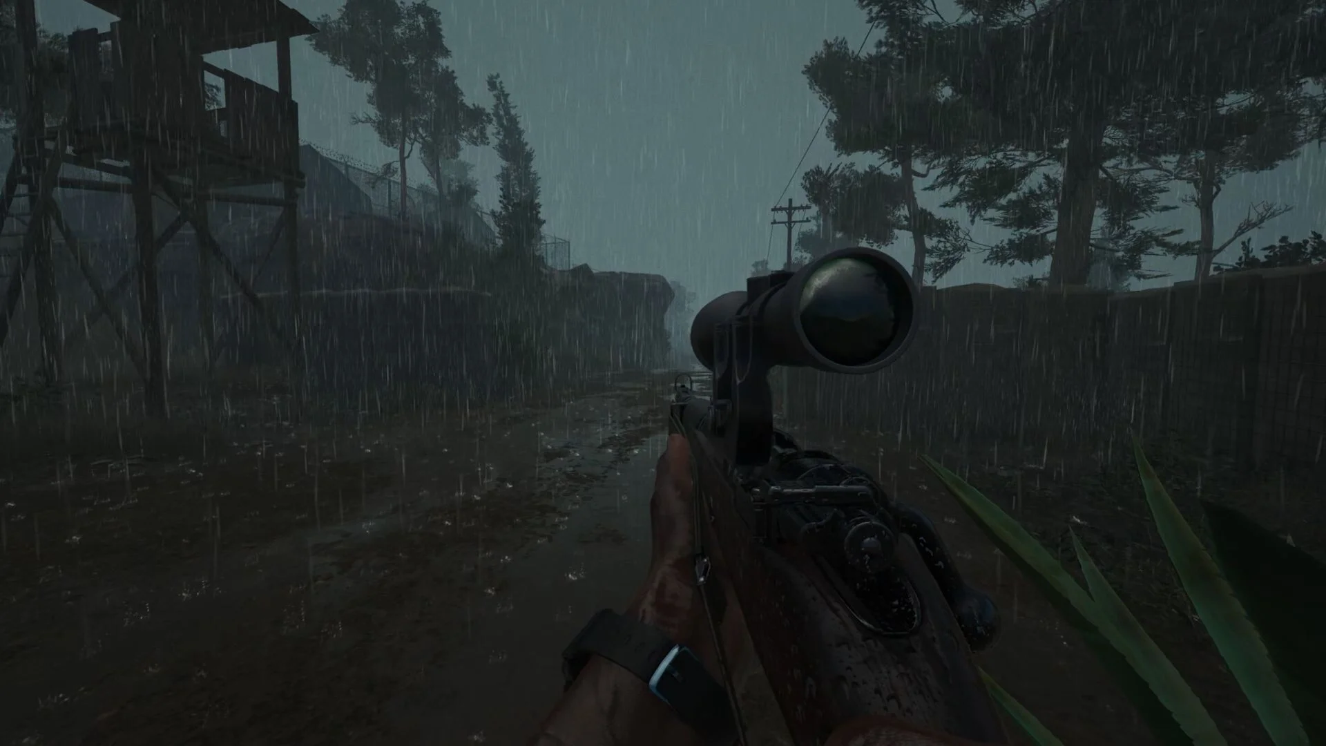 SCUM-fordon under beskjutning på vägen, täckta av den nya Custom Zone-explosionsinställningen