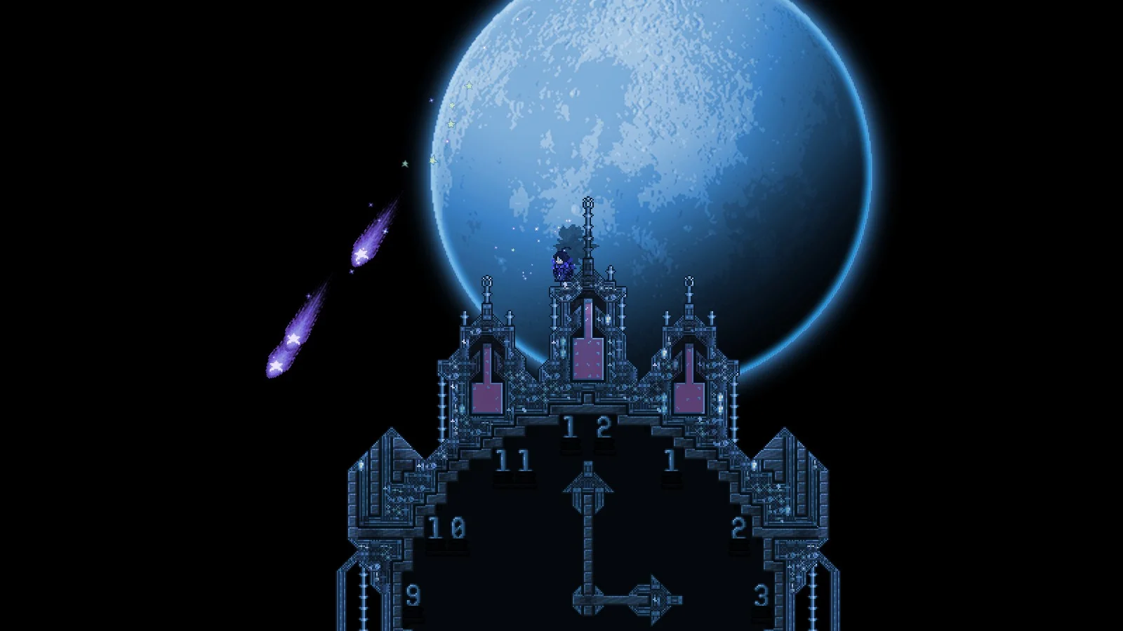 Walka z bossem z końcowej fazy Terraria nocą