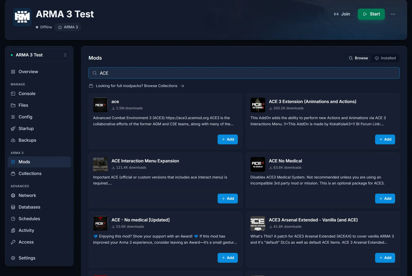 Wyszukiwanie modów w Steam Workshop dla serwera Arma 3