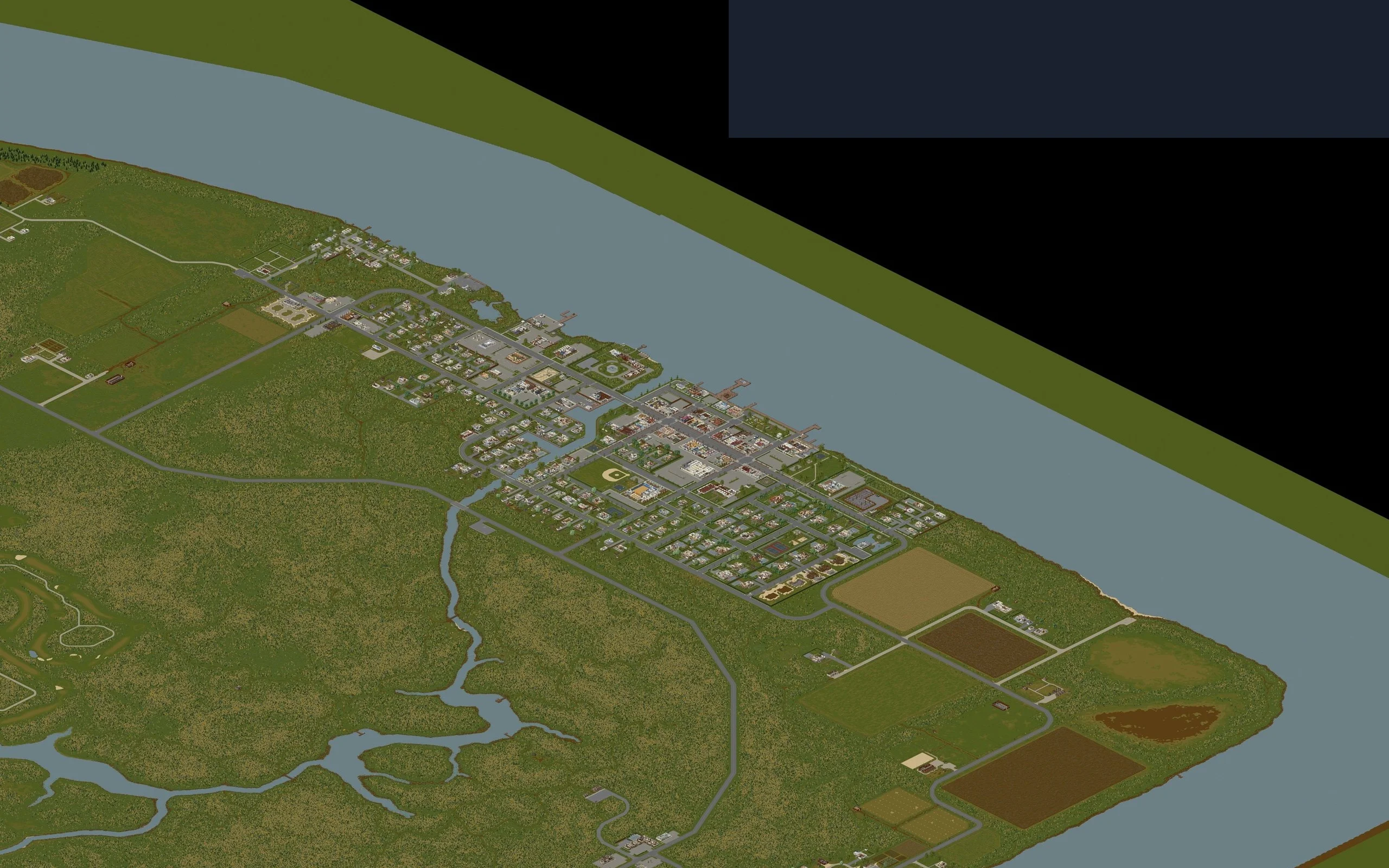 Kort over Riverside i Project Zomboid